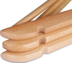 1~30 Pack Natural Wood Solid Wood Clothes Hangers Coat Hanger Wooden Hangers