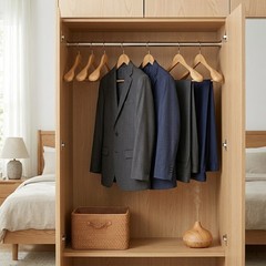 12Pack Wide Shoulder Wooden Hangers Non-Slip Clothes Coat Jacket Hangers Natural