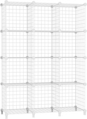 Wire Cube Storage, 6 Cube Closet Organizer Storage Shelf, White | Metal Cube Sto