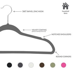 Gray Velvet Hangers 25-Pack