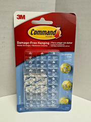 18 Pack Command 17026CLR-ES Decorating Clips, Clear, 20 ct – Total of 360 clips