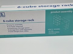C.O.S. Clean Organize Store Brand 6 Cube Storage Rack No Tools Required NIB New