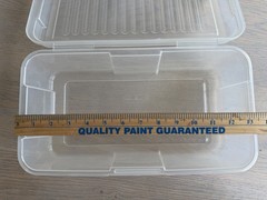 Rubbermaid Clear Plastic Snap Case Hinged Storage Container 2281