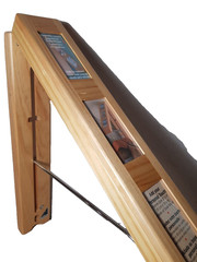 Solid Wood Wall-Mounted Valet Clothes Hanger Rack with Magnetic Photo Frames