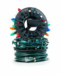 Santa’s Bags Christmas Install N Store Light Extension Cord Storage Reels Holder
