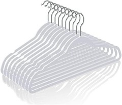 50 Plastic Hangers 17.7 Inch Non-Slip, Space Saving Closet Organizers, Heavy …