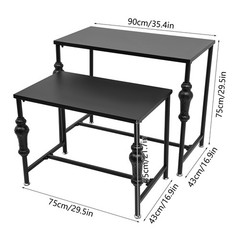 2Pcs Metal Retail Display Racks Unit Storage Shelf Clothes Shoes Display Rack