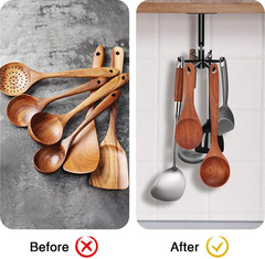 2Pcs 360° Swivel Self Adhesive Kitchen Bathroom Wall Door Hooks