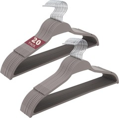Plastic Clothes Hangers Upgraded Rubber Non Slip Plastic Hangers Non Velvet D…
