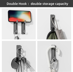 Wall Hooks for Coat and Towel: 13LB Strong Adhesive Door Hanger Stick
