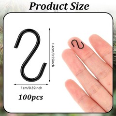 100 Pcs Small S Hooks – 1/2 Inch Mini S Shaped Hooks for DIY Crafts, Hanging …