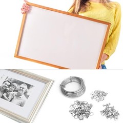 100 Pcs Picture Hanging Wire Kit 100 Feet Heavy Duty Wire Picture Hanging Frame