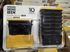 GreenMade Mini Bin 10 Pack Small Storage Containers with Yellow Lids