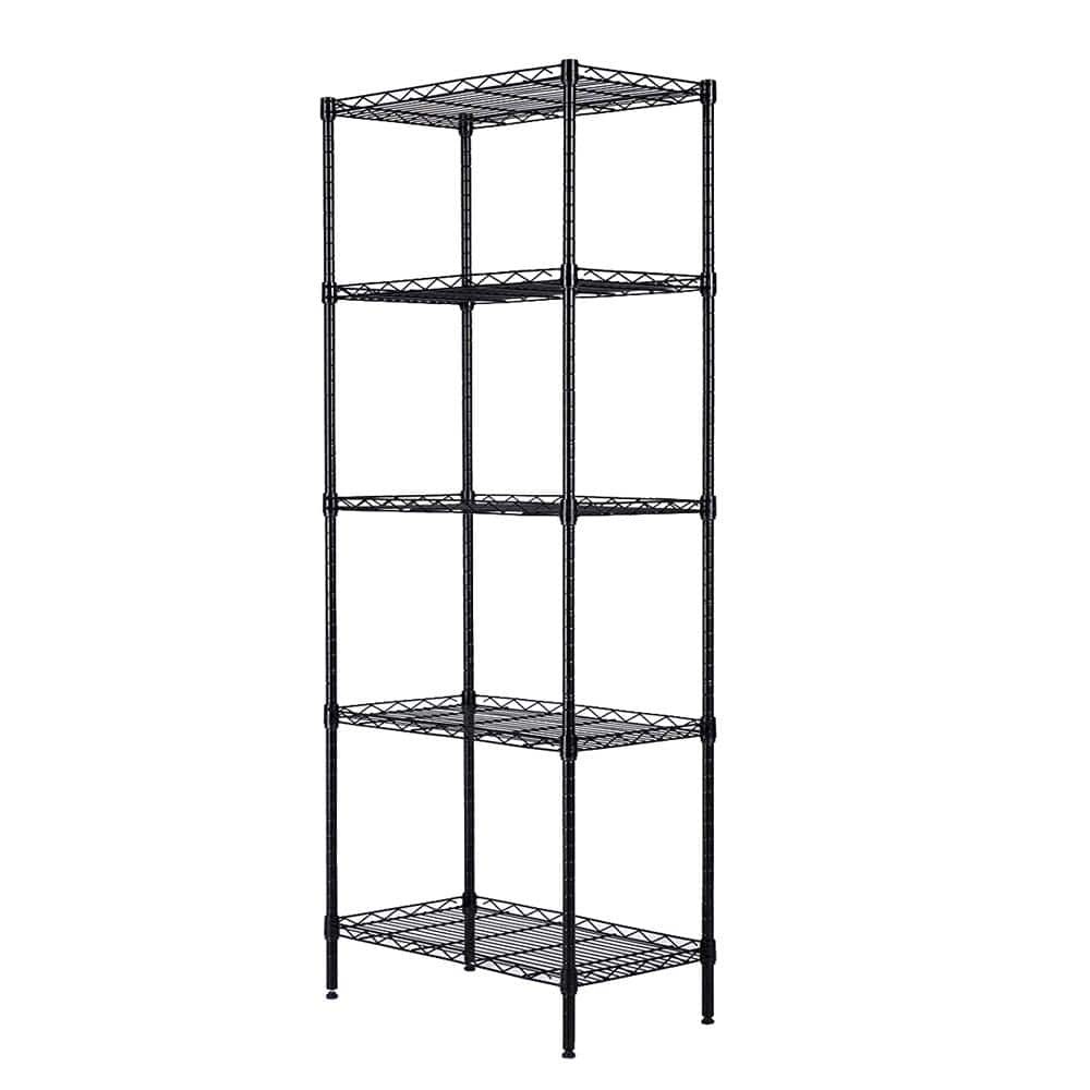 Karl Home 5-Tier Heavy Duty Steel Shelving Unit 21.3 in. W x 59 in. H