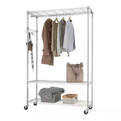 Chrome Steel Clothes Rack 48 In. W X 75.5 In. H