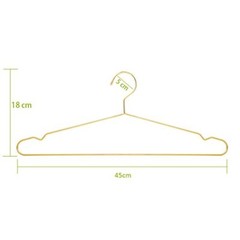30Pack Metal Gold Wire Clothes Hangers, Coat Hanger, Standard Suit Hangers 17.7″