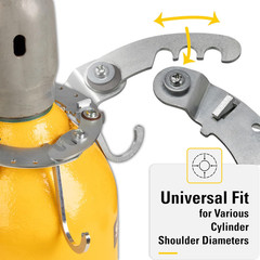 Universal Fit Gas Cylinder Accessory Hanger, 6 Multi-Purpose Hooks, 4-Point Lock