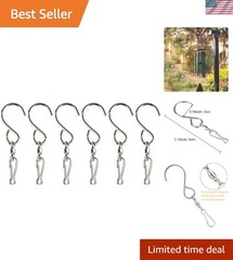 Rust-Resistant Swivel Hook Clips for Outdoor Decor – 6 Pack of Versatile Clips
