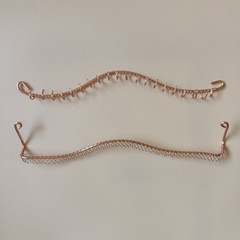 Handmade Copper Tone Wire Earring & Necklace Display Jewelry Organizer Set of 2