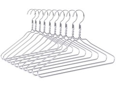 Quality Hangers Silver Aluminum Metal Coat Hangers Heavy Duty Suit Hangers 10…