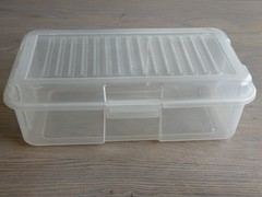 Rubbermaid Clear Plastic Snap Case Hinged Storage Container 2281