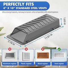 Grey Heavy Duty Snap-Lock Heater & Air Vent Deflector – One Piece – 2 Pack