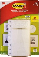 3M Command Picture Hanging Strips 34 Pairs 68 Large Strips Hold 16 lbs