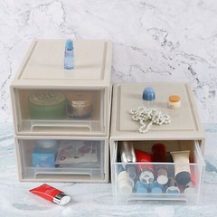 Cand 12 Quart Stackable Plastic Drawers, Plastic Compact Stacking Storage Unit