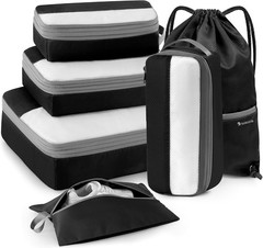 6 Set Compression Packing Cubes for Travel, Lightweight and Space-Saving Lugg…