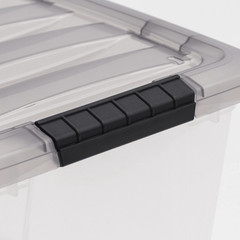 Plastic Storage Bins with Lids 40 Qt Stackable Containers Totes Gray 5 Pack