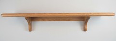 Vintage Handcrafted Rustic Country Style Solid Oak Wood Wall Shelf 24″