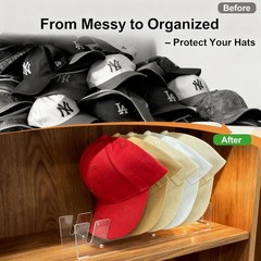 Hat Stand Organizer for Baseball Caps, Acrylic Hat Holder & Rack, 2PCS Clear