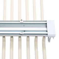 23.2*18.1*3.7in Beige Pull Out Trousers Rack 22 Arms Steel Pull Out Pants Rack