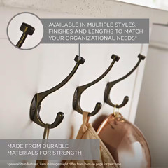 6 In. Chrome Hinged Triple Wall Hook