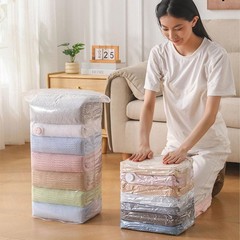 Large Capacity Vacuum Storage Bags No Pump Space Saver Compression Bags for Clot