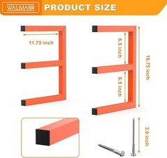 Garage Wall Mounted Lumber Storage Rack Overhead Heavy Duty One-Piece Design