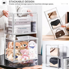 4 Packs Clear Plastic Handbag Storage Organizer for Closet, Small Acrylic Displa