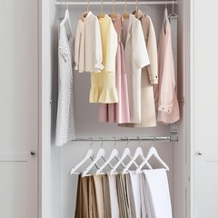 Hanging Closet Rod, 17-28In Width and Up to 32In Height Closet Extender, Doub…