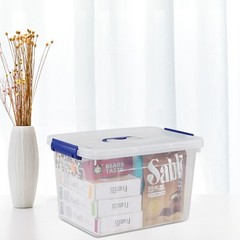 Idotry 12 Quart Plastic Clear Stackable Latching Storage Box Container (4 Packs)