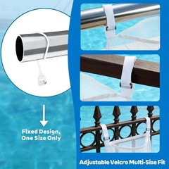 Poolside Mesh Storage Bags Adjustable Straps for Toys Noodles Floats Beach Balls