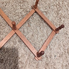 Vintage Wooden Accordion 10 Peg Rack Wall Hook Expands Republic of China