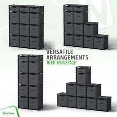 Pink Cube Storage Organizer with 12 Bins – Ideal for Toys, Clothes, and More!