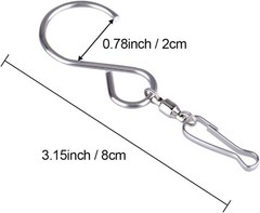 Rust-Resistant Swivel Hook Clips for Outdoor Decor – 6 Pack of Versatile Clips