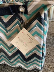 Thirty-One Storage Bin And Matching Pieces. 8 Piece Set. “DOTTY CHEVRON”. NEW.