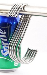 RuiLing 10 Pack Premium 4.5 inch Heavy Duty Stainless Steel S Hooks – Silver