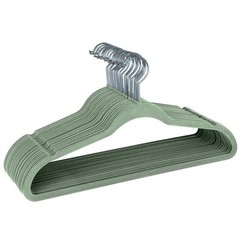 SIMPLIFY Green Velvet Hangers 25-Pack