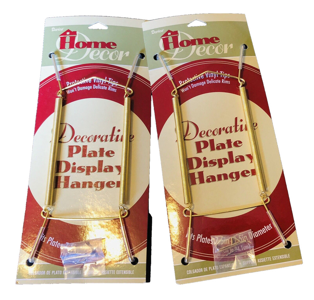 Decorative Plate Display Expandable Hanger Gold Tone 7.5-Inch to 9.5-Inch 2packs