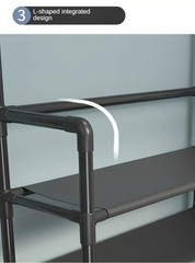 Black Generic Coat/Shoe Rack 2 In 1