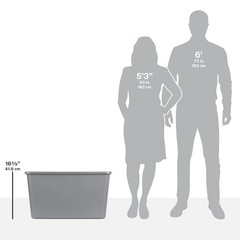Extra Large Storage Bin, 30 Gallon Plastic Storage Container with Snap-On Lid, G