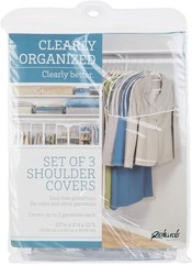 Set of Three Clear Vinyl Shoulder Covers (Size 12″ x 22″ x 2″)